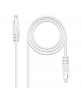 Nanocable Cable Red Latiguillo RJ45 CAT.6 UTP AWG24 - 30 cm - Color Blanco