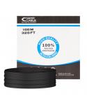 Nanocable Bobina de Cable de Red Rigido Impermeable para Exterior RJ45 Cat.6 UTP AWG24 100m - Color Negro