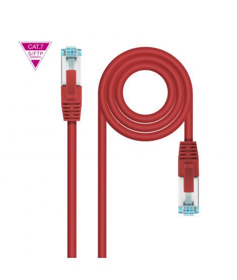 Nanocable Cable Red Cat.7 LSZH SFTP PIMF AWG26 50cm - Color Rojo