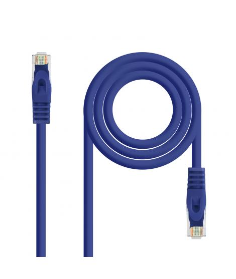 Nanocable Cable Red Latiguillo LSZH Cat.6A UTP AWG24 25cm - Color Azul