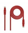 Nanocable Cable Red Latiguillo LSZH Cat.6A UTP AWG24 25cm - Color Rojo