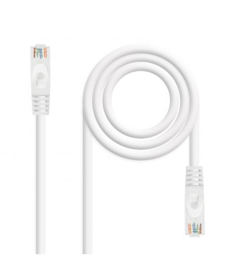 Nanocable Cable Red Latiguillo LSZH Cat.6A UTP AWG24 25cm - Color Blanco