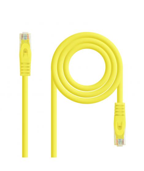 Nanocable Cable Red Latiguillo LSZH Cat.6A UTP AWG24 25cm - Color Amarillo