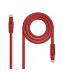 Nanocable Cable de Red Latiguillo RJ45 LSZH Cat.6a UTP AWG24 0.50m - Color Rojo