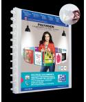 Oxford Polyvision Variozip A4+ Carpeta de Fundas Removibles - Tapa de Plastico Personalizable - 20 Fundas Transparentes - Organi