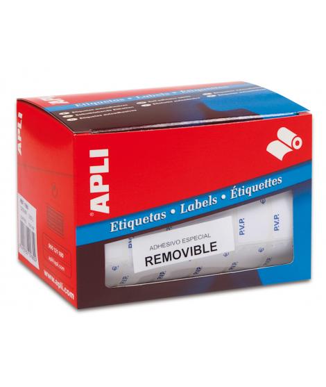 Apli Rollo Etiquetas PVP Blancas Removibles 16.0 x 22.0mm