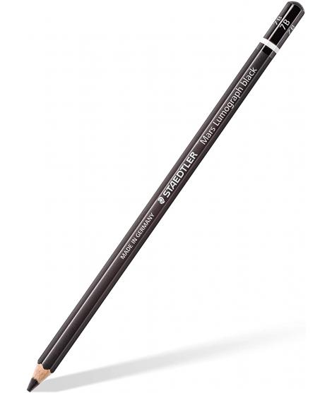 Staedtler Mars Lumograph Black Artist Pencil 100B Lapiz de Grafito - Mina 7B - Resistencia a la Rotura - Madera de Bosques Soste