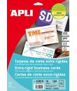 Apli Tarjetas de Visita Cantos Rectos Mate 250g 10 Hojas