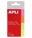 Apli Indices Adhesivos de Papel 50x20mm - 4 Colores - 40 Hojas por Color - Facil de Despegar - Organiza Tus Documentos - Multico