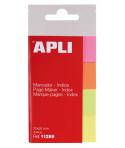 Apli Pack de 160 Indices Adhesivos de Papel 50x20mm - 40 Hojas por Color - Facil de Despegar - Organiza Tus Documentos - Colores