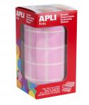 Apli Gomets Cuadrados Rosa - 20x20mm - 59 Hojas Pretroqueladas - 1770 Gomets por Rollo - Ideal para Escuelas y Talleres Infantil