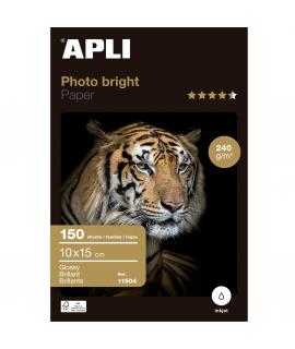 Apli Papel Fotografico Photobright 10 x 15 cm 240g 150 Hojas