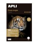 Apli Pack de 150 Hojas de Papel Fotografico Photobright 10x15cm 240g - Acabado Brillante - Apto para Uso en Impresoras Inkjet