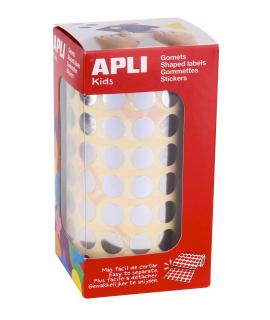 Apli Gomets Redondos Plata Metalizado - Ø 10.5mm - 5192 Unidades por Rollo - Desarrolla Habilidades y Capacidades en Niños