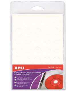 Apli Boton Fijador Blanco para CD/DVD 35 U.