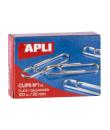 Apli Clips Alambre Nº 1½ - 26mm - Acabado Galvanizado Plata - 100 Unidades por Caja - Organizacion Perfecta