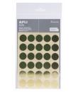 Apli Bolsa de Gomets Redondos Ø 20mm en Color Oro con Adhesivo Permanente - 90 Gomets en 3 Hojas - Ideal para Desarrollar la Psi