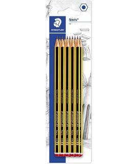 Staedtler Noris 120 Pack de 10 Lapices de Grafito Hexagonales - Mina 2HB - Resistencia a la Rotura - Madera de Bosques