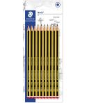 Staedtler Noris 120 Pack de 10 Lapices de Grafito Hexagonales HB - Resistencia a la Rotura - Madera de Bosques Sostenibles