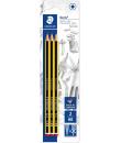 Staedtler Noris 120 Pack de 3 Lapices de Grafitito Hexagonales - Mina 2HB - Resistencia a la Rotura - Madera de Bosques Sostenib