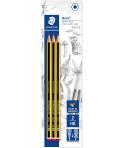 Staedtler Noris 120 Pack de 3 Lapices de Grafitito Hexagonales HB - Resistencia a la Rotura - Madera de Bosques Sostenibles