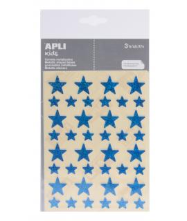 Apli Gomets Estrella Holograficos - Tamaño 12.5mm y 19.5mm - Adhesivo Permanente - 120 Gomets por Bolsa - Desarrollo de Habilida