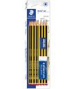 Staedtler Noris 120 Pack de 10 Lapices de Grafito Hexagonales 2HB + 1 Goma de Borrar Plastic 526 50 + 1 Sacapuntas 510 50 - Resi