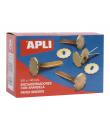 Apli Encuadernadores Metalicos con Arandela - 40mm - Caja de 100 - Aptos para Todo Tipo de Documentos - Incluyen Arandela para E