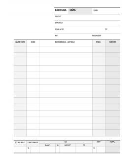 Apli Talonario Factura 1/4 Duplicado Natural - Numeracion Secuencial - Papel Autocopiativo - 63 Copias - Cat Color Natural