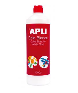 Apli Bote de Cola Blanca con Aplicador 1kg - Secado Rapido - Resistente al Agua - Libre de Solventes - No Toxica