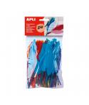 Apli Pack de 100 Plumas de Indio - Medidas entre 9 cm y 14 cm - Colores Surtidos