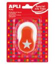 Apli Perforadora Estrella - Figura de 25.4mm - Perfora Papel, Carton, Cartulina y Goma Eva de Hasta 2mm - Deposito de Facil Aper