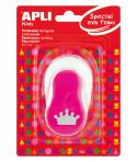 Apli Perforadora de Papel y Goma Eva en Forma de Corona - Figura de 25.4mm - Perforadora de Alta Calidad para Papel, Carton, Car