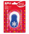 Apli Perforadora Copo de Nieve - Figura de 25.4mm - Perfora Papel, Carton, Cartulina y Goma Eva de Hasta 2mm - Deposito de Resto