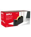 Apli Porta Cinta Trade - para Rollos de 33 y 66 - Facil de Usar y Transportar - Negro