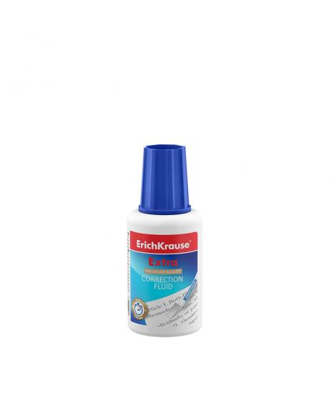 Erichkrause Corrector Liquido Extra con Esponja - Secado Rapido - Opacidad en Fotocopias - Eficiente y Economico - Resistente al