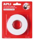 Apli Cinta Adhesiva Doble Cara Foam 3D - 19mm x 228m - Adhesion Fuerte y Duradera - Ideal para Manualidades y Decoracion - Blanc