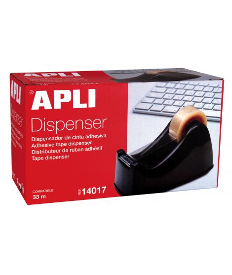 Apli Porta Cinta Office - para Rollos de 33mm - Facil de Usar y Transportar - Resistente y Duradero - Blanco