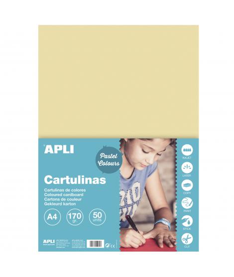 Apli Cartulina Crema A4 170g 50 Hojas