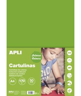 Apli Cartulina Verde Hierba A4 170g 50 Hojas