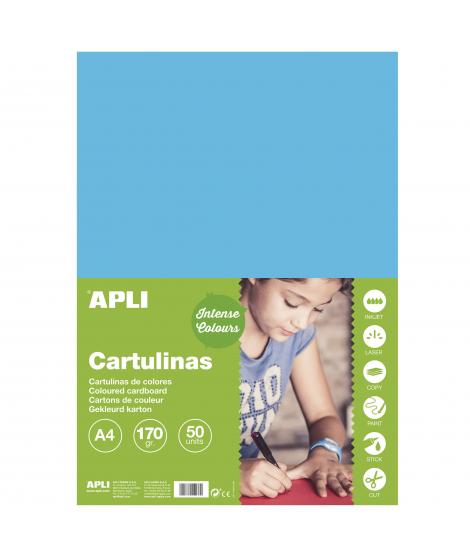 Apli Cartulina Azul Cielo A4 170g 50 Hojas