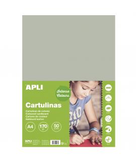 Apli Cartulina Gris A4 170g 50 Hojas