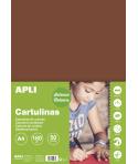 Apli Cartulina Marron A4 170g 50 Hojas