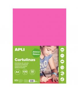 Apli Cartulina Fucsia A4 170g 50 Hojas