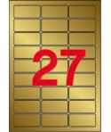 Apli Etiquetas Metalizadas Oro 63.5 x 29.6mm 20 Hojas