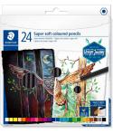 Staedtler Super Soft 149C Pack de 24 Lapices de Colores - Mina Extra Suave - Colores Surtidos