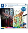 Staedtler Super Soft 149C Pack de 24 Lapices de Colores - Mina Extra Suave - Colores Surtidos