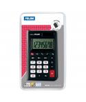 Milan Calculadora de Bolsillo 8 Digitos - 3 Teclas de Memoria y Raiz Cuadrada - Apagado Automatico - Incluye Funda - Color Negro