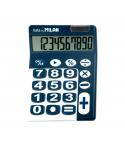 Milan Calculadora de Sobremesa 10 Digitos - Teclas Grandes - Apagado Automatico - Color Azul y Blanco