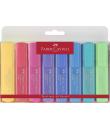 Faber-Castell Textliner 46 Pastel Pack de 8 Marcadores Fluorescentes - Punta Biselada - Trazo entre 1mm y 5mm - Tinta con Base